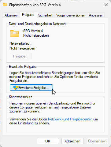 Ordnerfreigabe 1