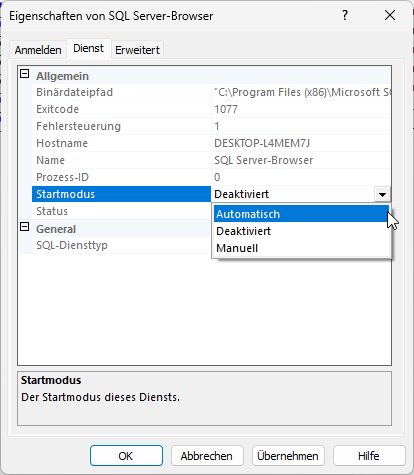 Startmodus automatisch