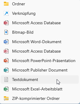 Neues Textdokument