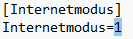 Internetmodus db.ini